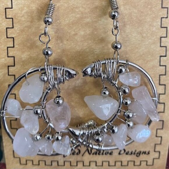 Jewelry - Hand Crafted Crystal Crescent Moon Earrings